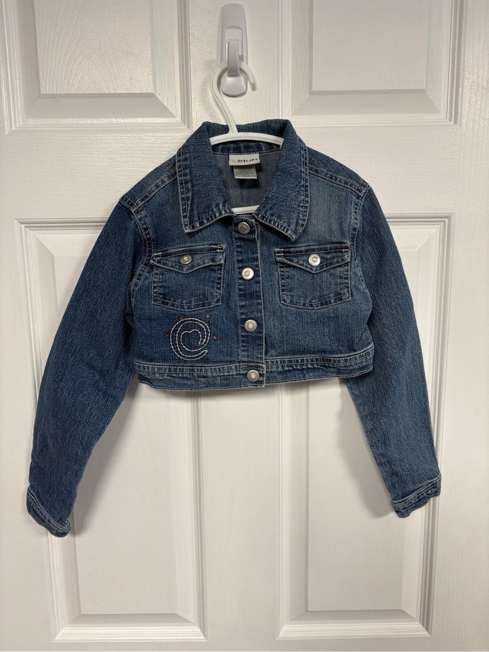 Stuff by Hilary Duff Crop Jean Jacket, Girl Size 6, Girl Jean Jacket